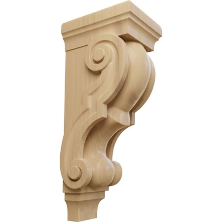 Ekena Millwork 6"W x 7 1/2"D x 18"H Extra Large Traditional Wood Corbel, Cherry CORW06X08X18TRCH
